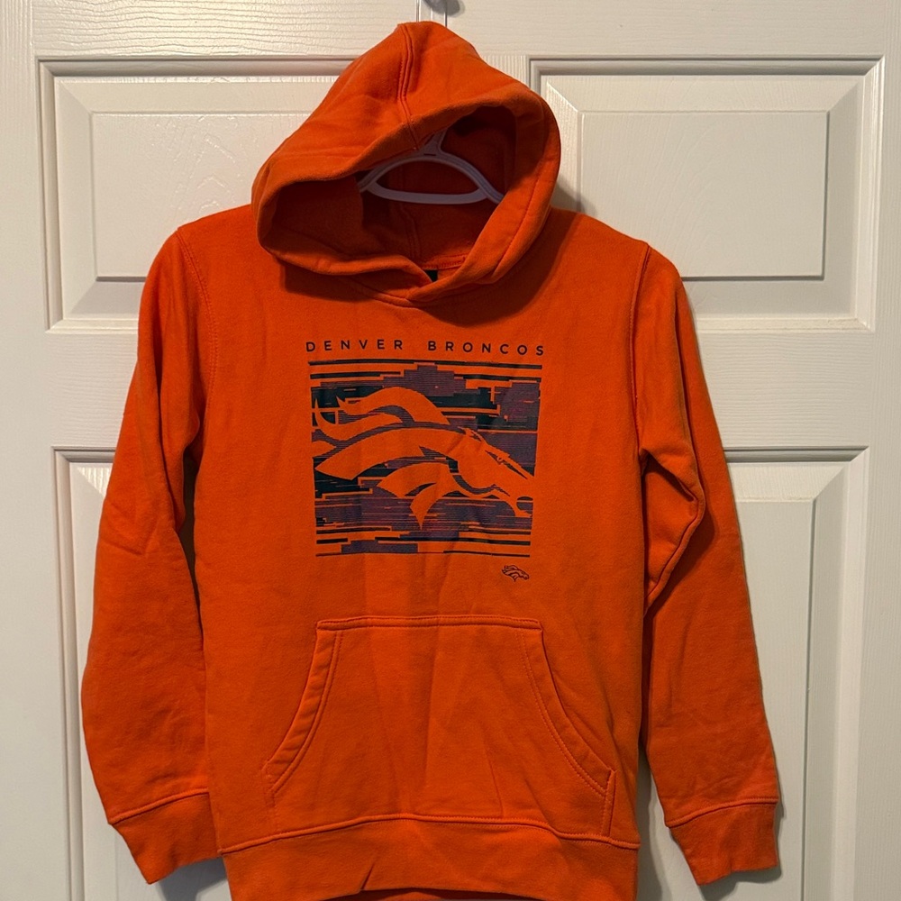 NFL Orange Denver Broncos Kids Hoodie medium 10/12